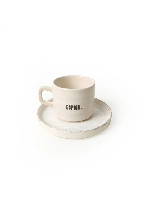 Hermia Juego de tazas de té Blanco y Negro (12 Piezas)